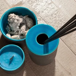 Composizione Accessori Bagno in Argilla Refrattaria Made in Italy - Antonella