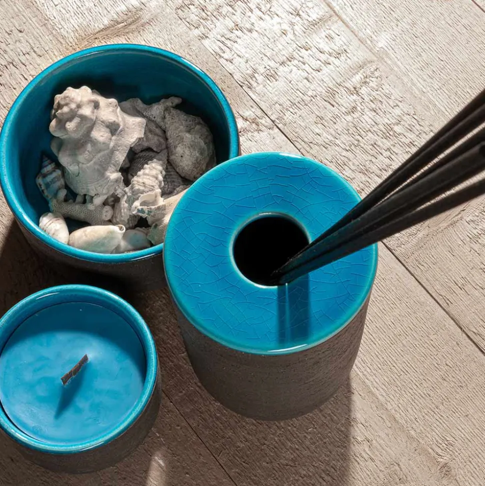 Composizione Accessori Bagno in Argilla Refrattaria Made in Italy - Antonella