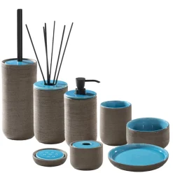 Composizione Accessori Bagno in Argilla Refrattaria Made in Italy - Antonella