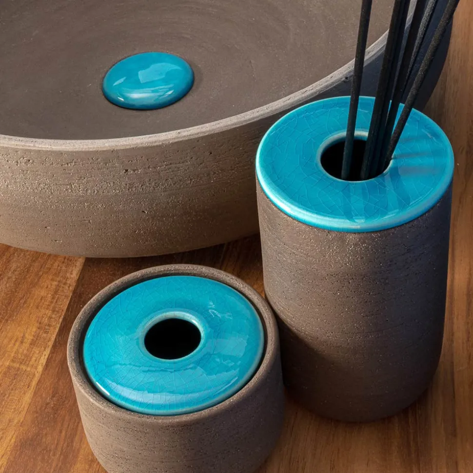 Composizione Accessori Bagno in Argilla Refrattaria Made in Italy - Antonella