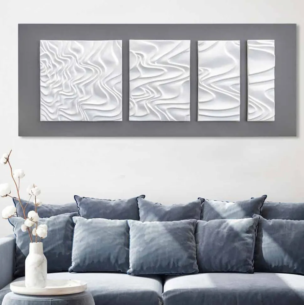 Composizione a Parete Astratta Design Moderno in Ceramica Made in Italy - Verno