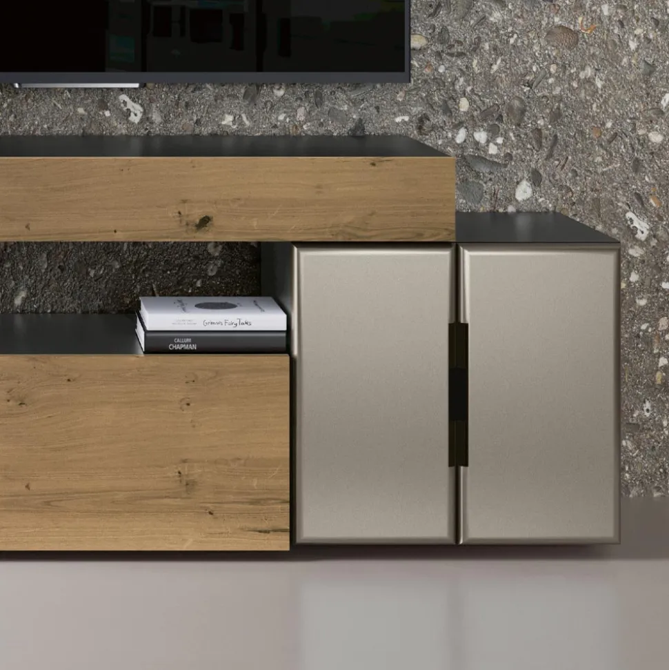 Composizione a Parete Moderna di Design in MDF Made in Italy - Kristin