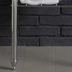 Composizione arredo bagno vintage con lavabo su struttura metallica Beauty