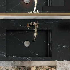 Composizione Bagno Completa di Specchio e Doppio Lavabo Made in Italy - Palom