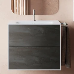 Composizione Bagno Composta da Specchio e Base Antigraffio Made in Italy - Kilos