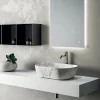 Composizione Bagno Composta da Mensola con Lavabo, Pensili e Specchio - Velaria