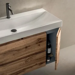 Composizione Bagno Comprensiva di Base con 2 Cassetti e 1 Anta Quercia - Titan