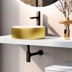 Composizione Bagno Comprensiva di Base con Cassetto, Lavabo, Specchio e Cubo - Orione