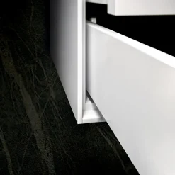 Composizione Bagno con Base, Specchio e Lavabo in Resina Made in Italy - Kilos