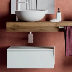 Composizione Bagno con Basi Antigraffio e Lavabi in Resina Made in italy - Palom