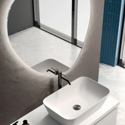 Composizione Bagno con 2 Basi con 1 Cassetto Ciascuna e Specchio - Titan