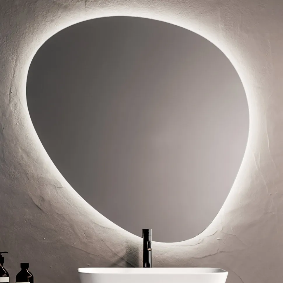 Composizione Bagno con 2 Basi con 1 Cassetto Ciascuna e Specchio - Titan