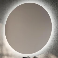 Composizione Bagno con 2 Cassetti, Specchio e Lavabo in Resina Bianca - Magnolia