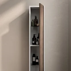 Composizione Bagno con 4 Cassetti in Rovere Rio, Specchio e Lavabo - Velaria
