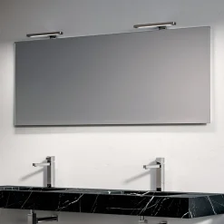 Composizione Bagno con 1 Cassetto Bianco, Specchio e Mensola Hpl Marquina - Velaria