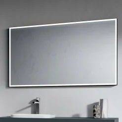 Composizione Bagno con 4 Cassetti Blu Avio, Specchio e Lavabo - Velaria