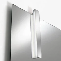Composizione Bagno con 1 Cassetto, 2 Mensole in Quercia, Lavabo e Specchio - Titan