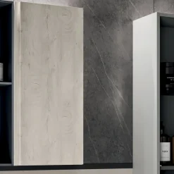 Composizione Bagno con 2 Cassetti, Pensile, Colonna e Specchio - Titan