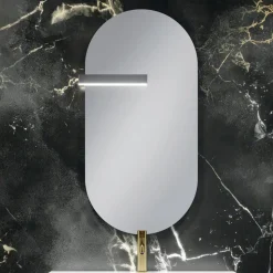 Composizione Bagno con 2 Cassetti Bianco Opaco, Lavabo e Specchio - Elios