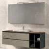 Composizione Bagno con 4 Cassetti, Lavabo, Specchio e Vani a Giorno - Elios