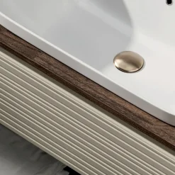 Composizione Bagno con 4 Cassetti, Lavabo, Specchio e Vani a Giorno - Elios