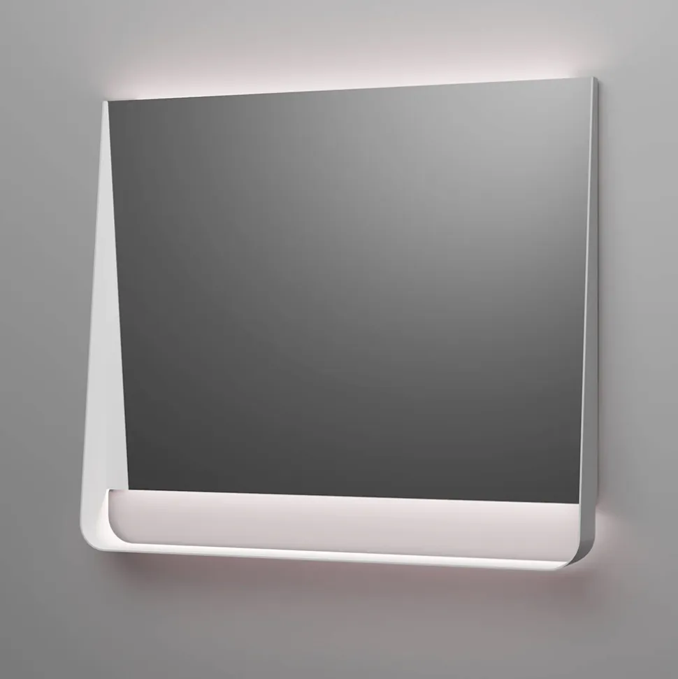Composizione Bagno con 2 Cassetti, Lavabo Bianco, Specchio e Pensili - Elios