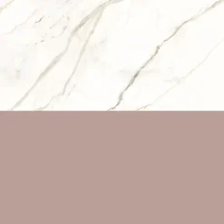 Composizione Bagno con Cassetto Rosa Cipria e Lavabo Calacatta - Elios