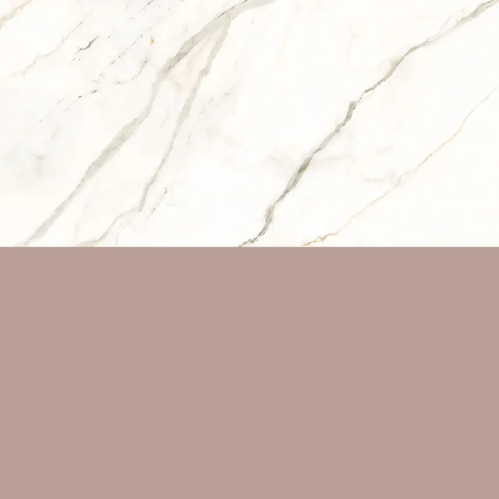Composizione Bagno con Cassetto Rosa Cipria e Lavabo Calacatta - Elios