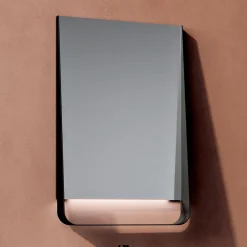 Composizione Bagno con Cassetti Rosa Cipria, Lavabo e Specchio - Elios