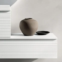 Composizione Bagno con Cassetti, Lavabo in Ceramica e Specchio Led - Elios