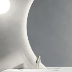 Composizione Bagno con Cassetti, Lavabo in Ceramica e Specchio Led - Elios