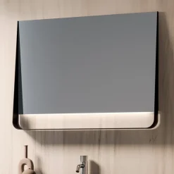 Composizione Bagno con Cassetti, Lavabo e Specchio Led - Orione