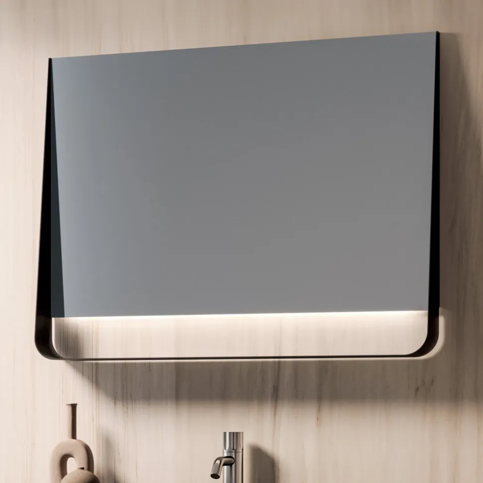 Composizione Bagno con Cassetti, Lavabo e Specchio Led - Orione