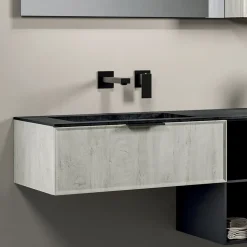 Composizione Bagno con Cassetti, Lavabo, Specchio e Pensile - Orione