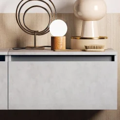 Composizione Bagno con Lavabo, Base Sospesa e Specchio Made in Italy - Dream