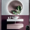 Composizione Bagno con Lavabo in Resina e Specchio Made in Italy - Palom