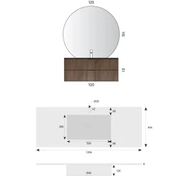 Composizione Bagno con Lavabo in Gres Noir Desir - Orione