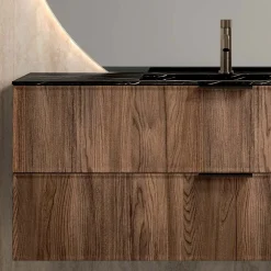 Composizione Bagno con Lavabo in Gres Noir Desir - Orione