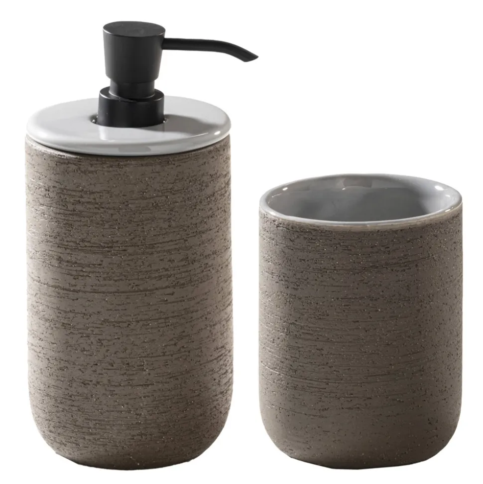 Composizione Bagno con Lavabo Completa di Accessori Smaltati - Georges