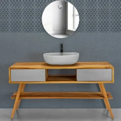 Composizione Bagno con Lavabo Completa di Accessori Smaltati - Georges