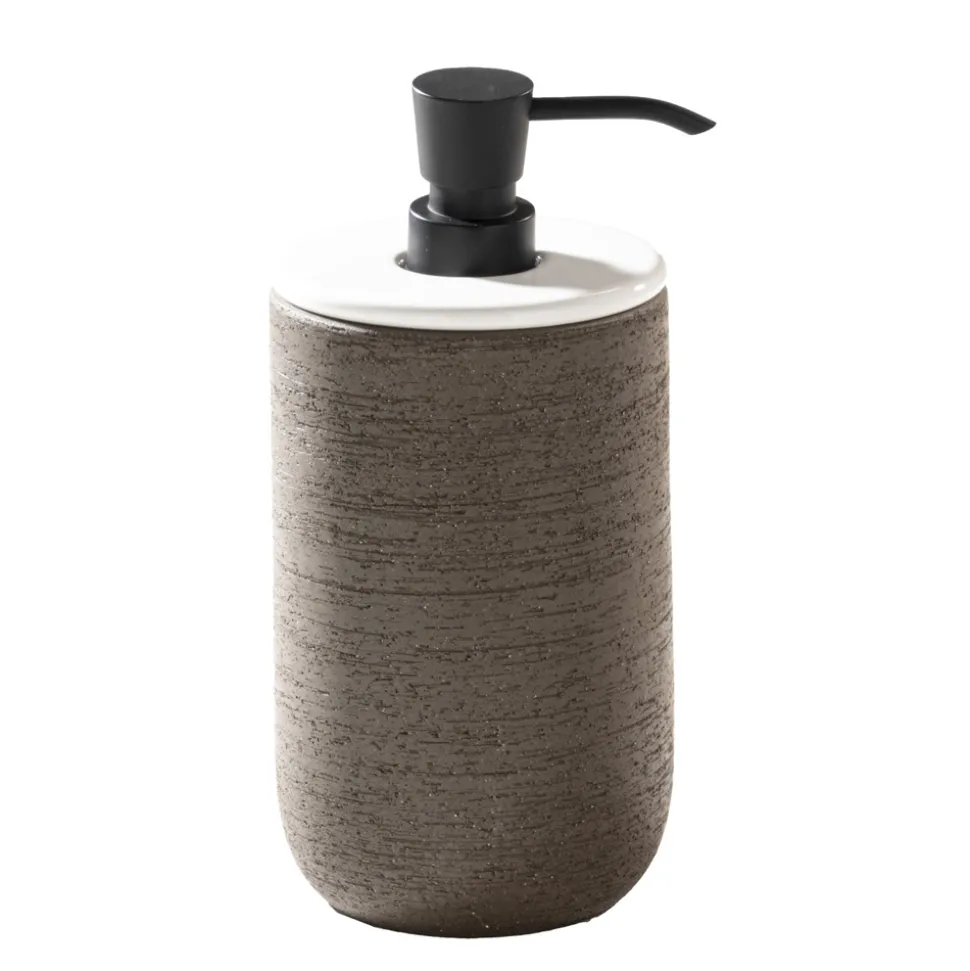 Composizione Bagno con Mobile in Teak, Specchio e Accessori - Carolie