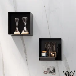 Composizione Bagno con Specchio, Lavabo in resina e Base Made in Italy - Palom