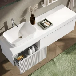 Composizione Bagno con Specchio e Mensola Made in Italy - Erebo
