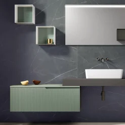 Composizione Bagno con Specchio e Pensili in Metallo Made in Italy - Efesto