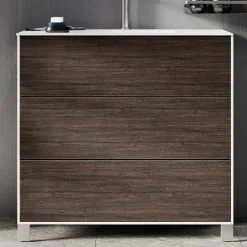 Composizione Bagno con Specchio, Base e Lavabo in Resina Made in Italy - Kilos