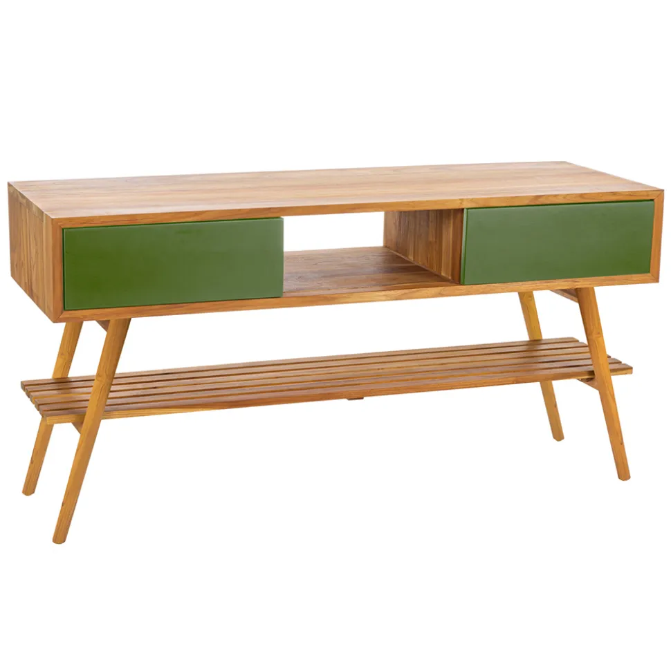 Composizione Bagno Inclusa di Accessori e Mobile a Terra in Teak - Georges
