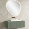 Composizione Bagno Verde Salvia con Lavabo in Resina Made in Italy - Artemide