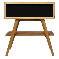 Composizione da Bagno con Mobile in Teak, Lavabo e Accessori - Carolie