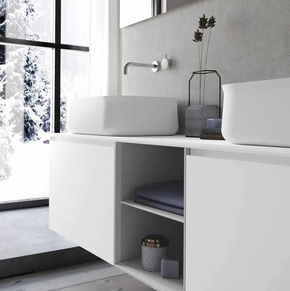 Composizione da Bagno dal Design Moderno a Sospensione Made in Italy - Callisi14