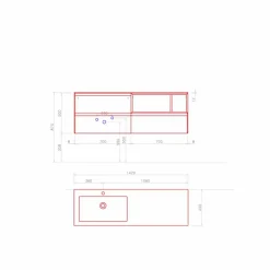 Composizione d’Arredo Bagno, Design Moderno e Sospeso Made in Italy - Callisi8